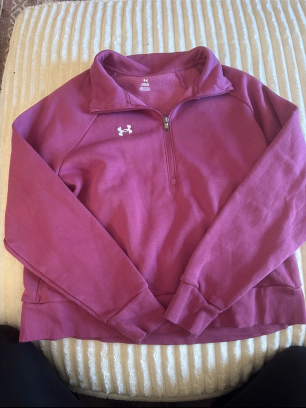 Under Armour Magenta Fleece Quarter-Zip Pullover